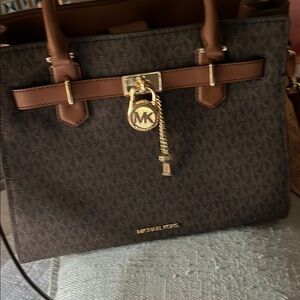 Michael Kors Brown and Black Satchel